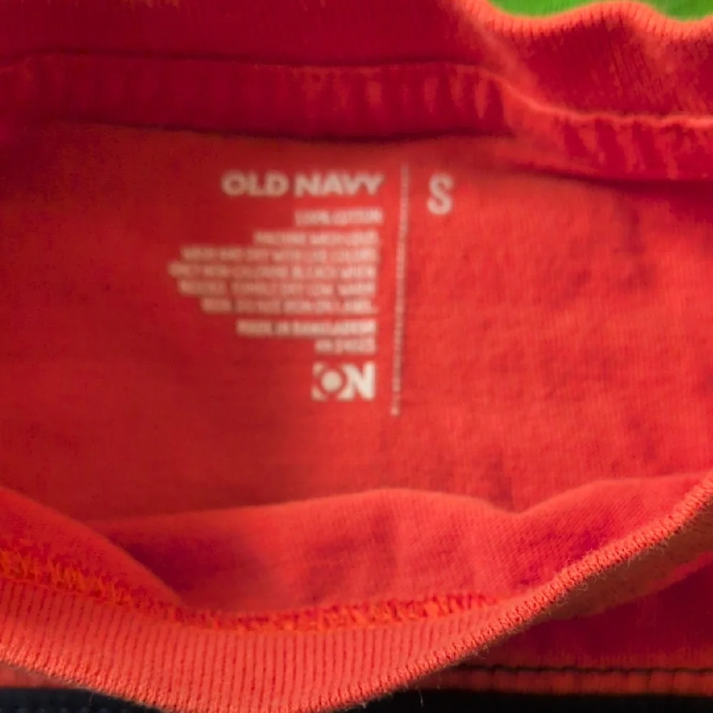 5 Old Navy Kids Striped and Graphic Tees - Orange, Green, Blue